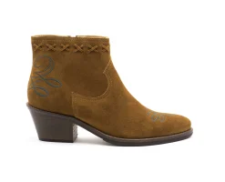 Botas De Salto Alto^Camport Bota Texas Girl Camel Escuro