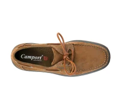 Sapatos^Camport Sapato Pu Boat Castanho Chocolate