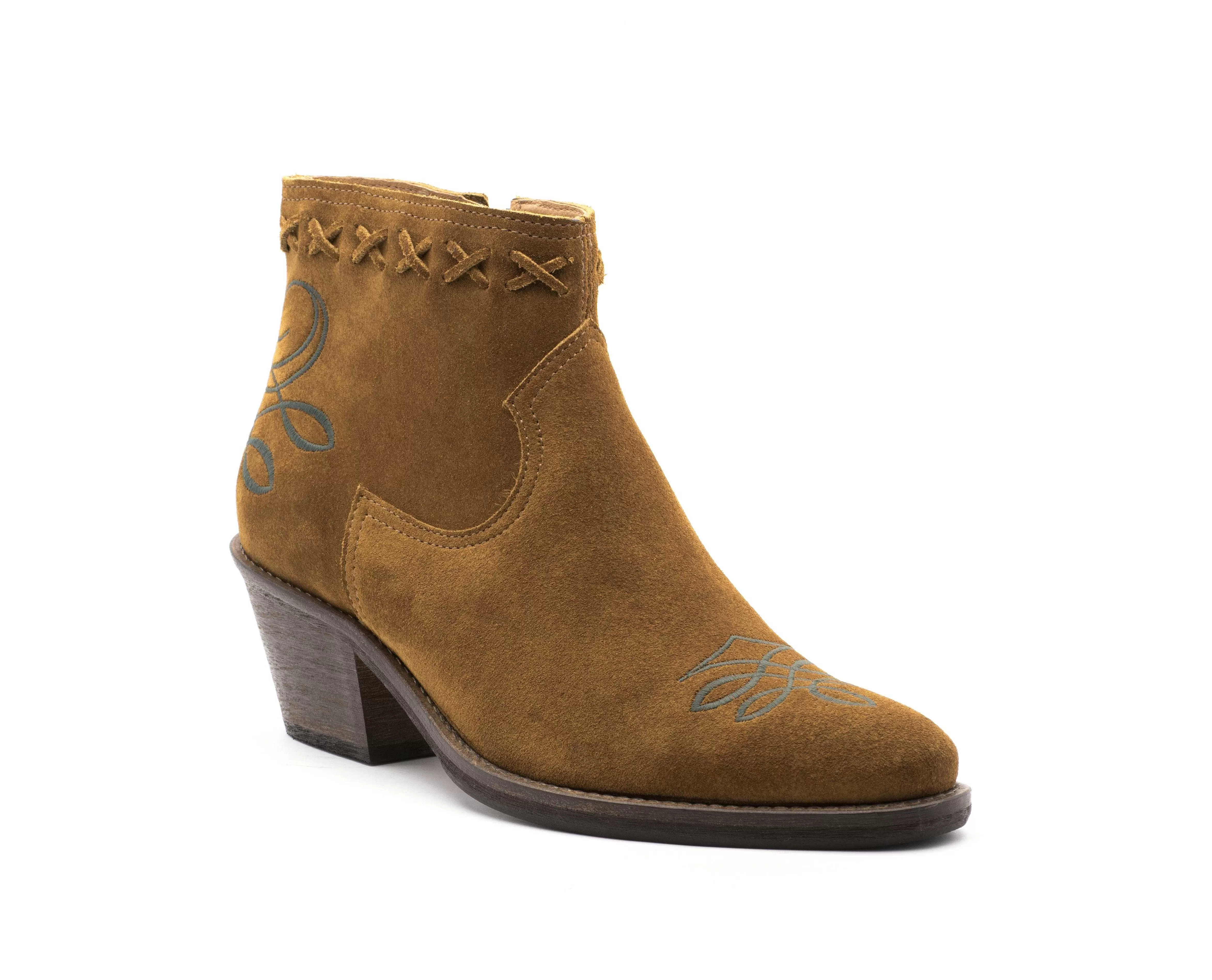 Botas De Salto Alto^Camport Bota Texas Girl Camel Escuro