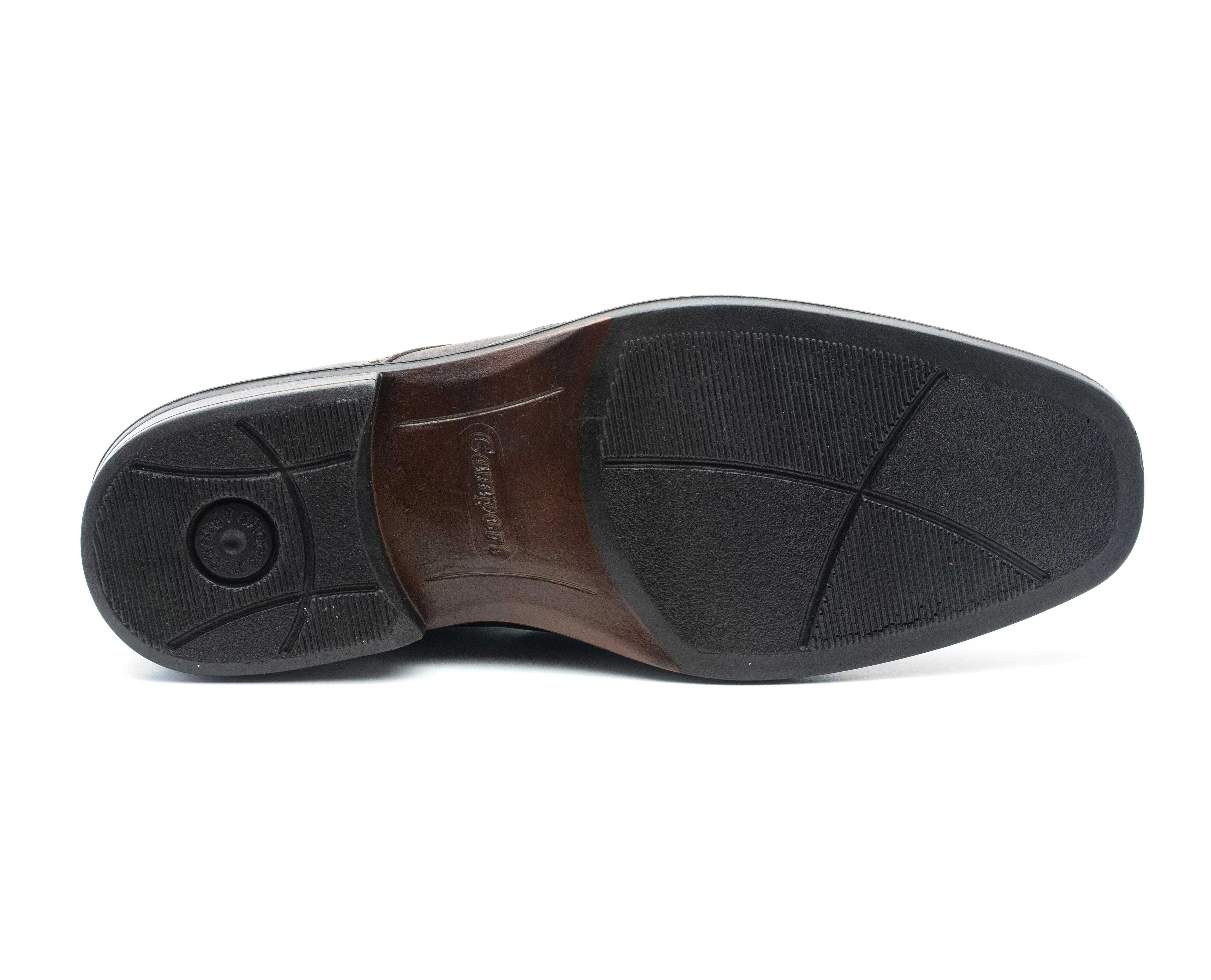 Sapatos^Camport Sapato New Nobleman Stretch Castanho Escuro